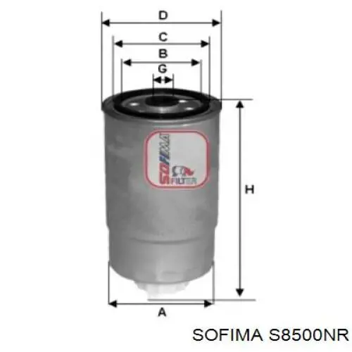 Filtro de combustível Sofima S8500NR preço, a partir de 7,63 USD