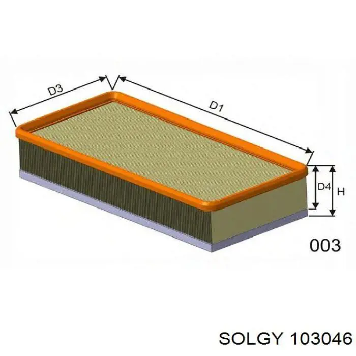 103046 Solgy Filtro de ar