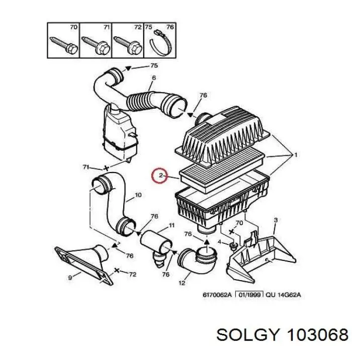 103068 Solgy Filtro de ar
