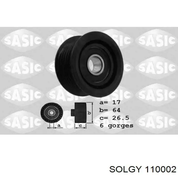 110002 Solgy Rolo parasita da correia de transmissão