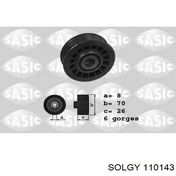 Compre 110143 Solgy Rolo parasita da correia de transmissão