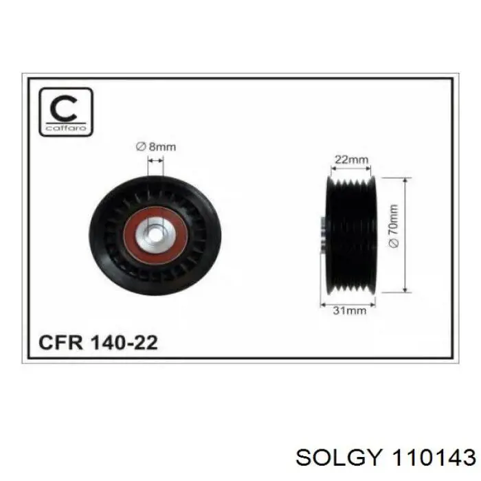 Rolo parasita da correia de transmissão Solgy 110143 preço, a partir de 16,98 USD