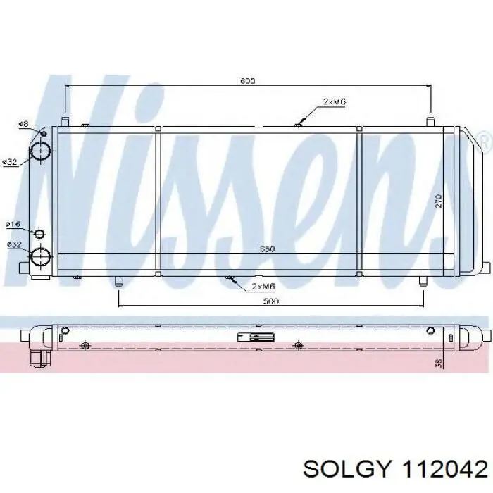 Radiador de esfriamento de motor Solgy 112042 preço, a partir de 155,28 USD