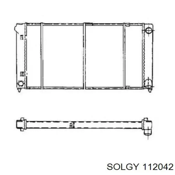 Radiador de esfriamento de motor Solgy 112042