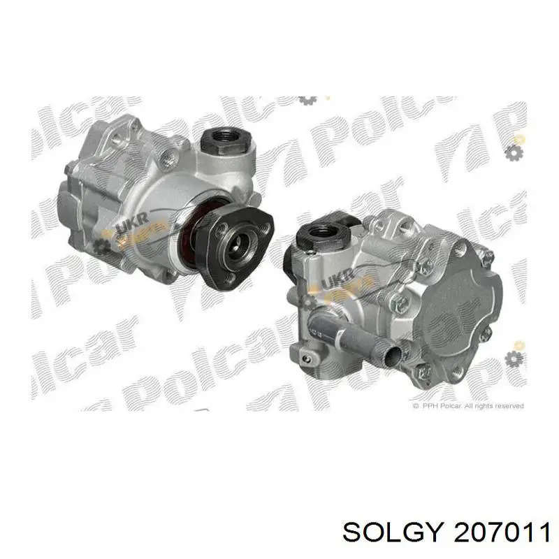 Bomba da Direção hidrâulica assistida 207011 Solgy
