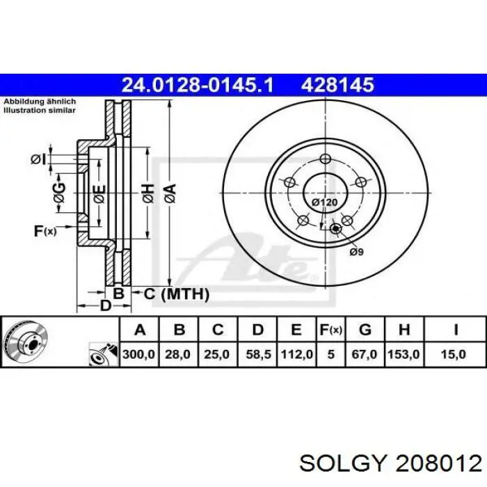 Compre 208012 Solgy Disco do freio dianteiro