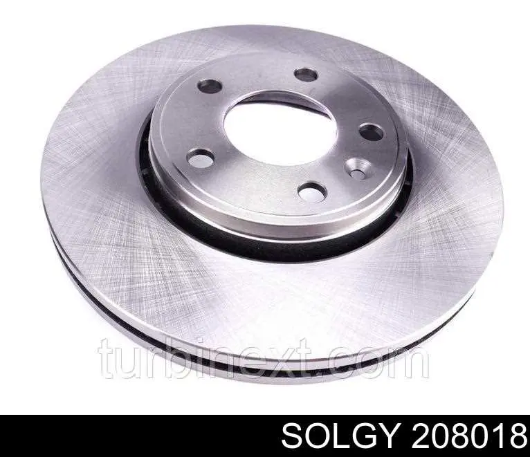 Disco do freio dianteiro 208018 Solgy