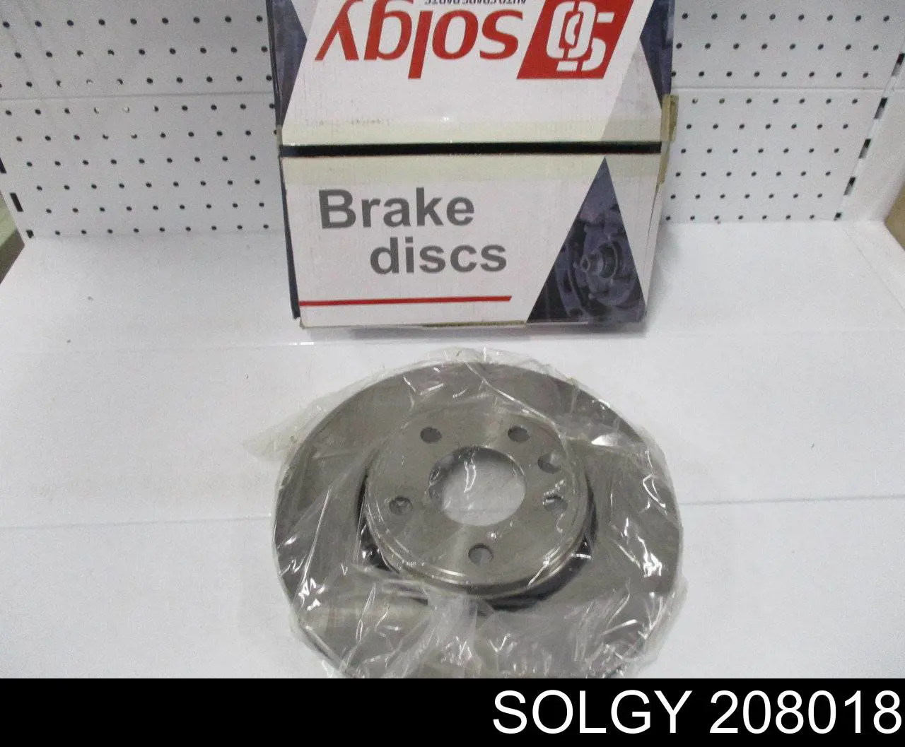 Disco do freio dianteiro Solgy 208018