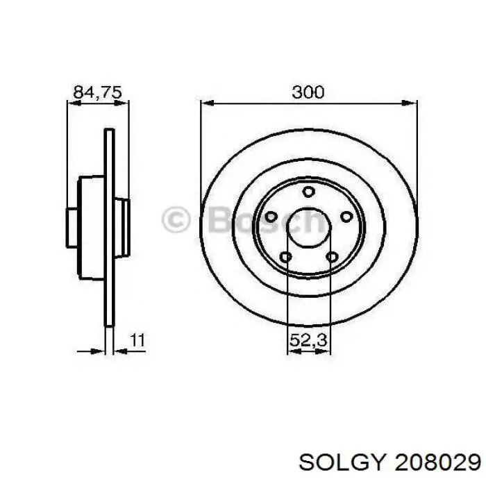 Compre 208029 Solgy Disco do freio traseiro