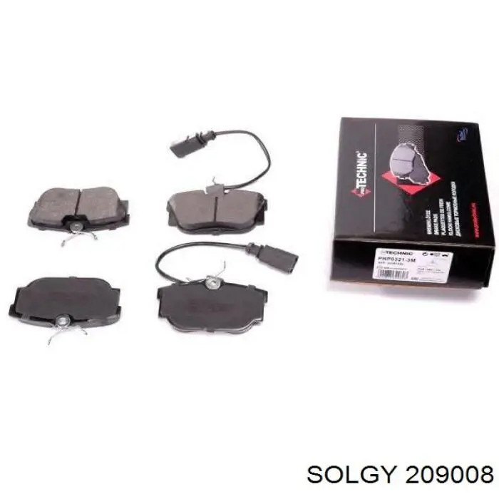 209008 Solgy Sapatas do freio traseiras de disco