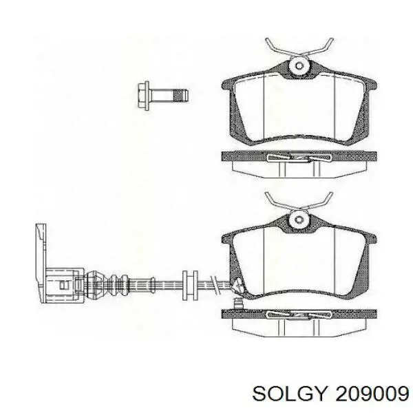 Sapatas do freio traseiras de disco Solgy 209009 preço, a partir de 17,93 USD