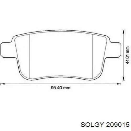 Sapatas do freio traseiras de disco Solgy 209015 preço, a partir de 21,56 USD