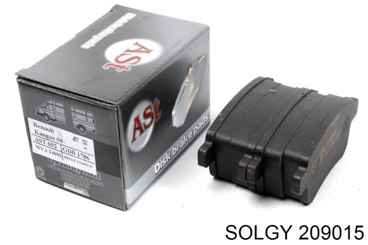209015 Solgy Sapatas do freio traseiras de disco