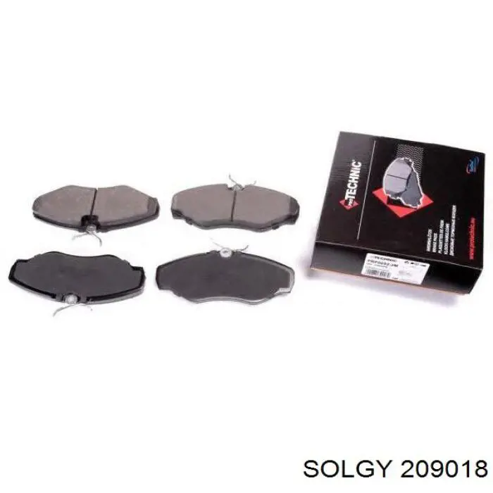 Sapatas do freio dianteiras de disco Solgy 209018