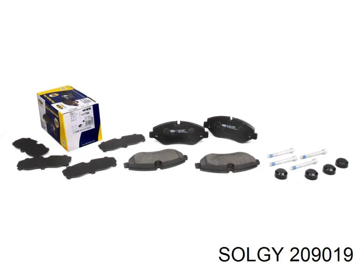 Compre 209019 Solgy Sapatas do freio dianteiras de disco
