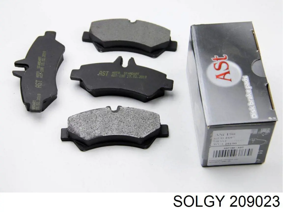 Sapatas do freio traseiras de disco 209023 Solgy