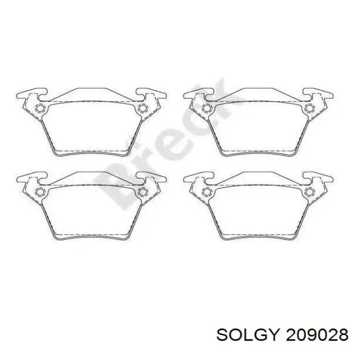 Sapatas do freio traseiras de disco Solgy 209028 preço, a partir de 21,12 USD
