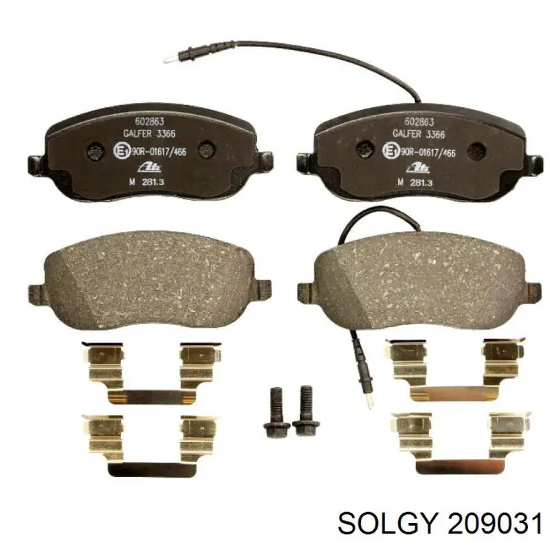 209031 Solgy Sapatas do freio dianteiras de disco