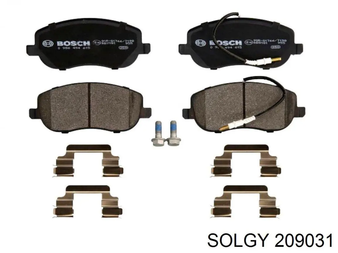 Compre 209031 Solgy Sapatas do freio dianteiras de disco