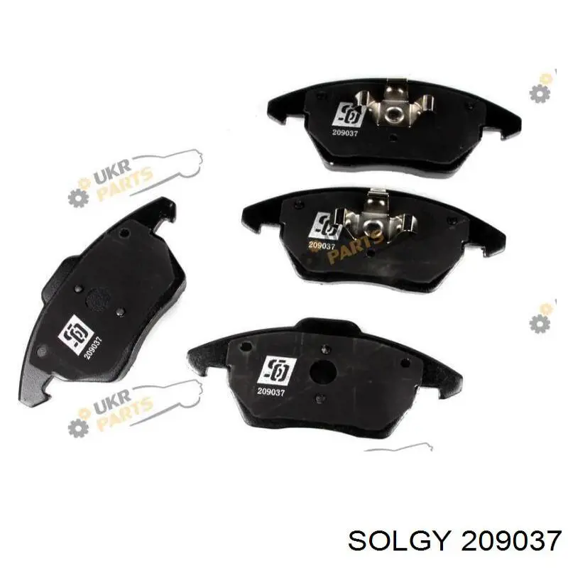 209037 Solgy Sapatas do freio dianteiras de disco
