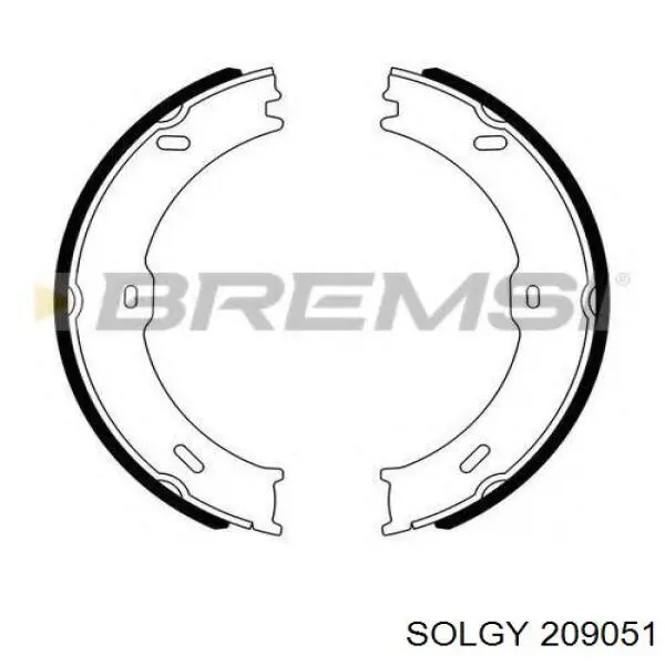 Compre 209051 Solgy Sapatas do freio de estacionamento