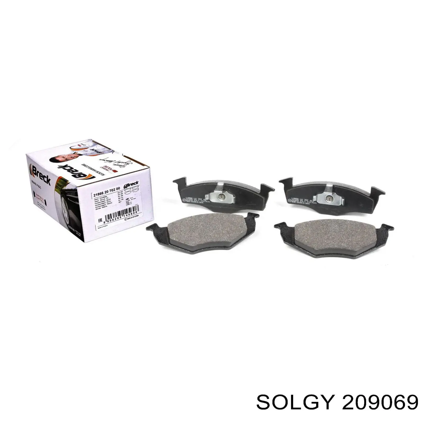 209069 Solgy Sapatas do freio traseiras de disco