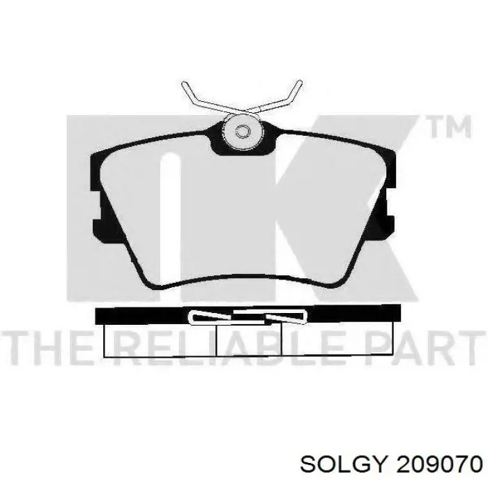Sapatas do freio traseiras de disco Solgy 209070 preço, a partir de 22,74 USD
