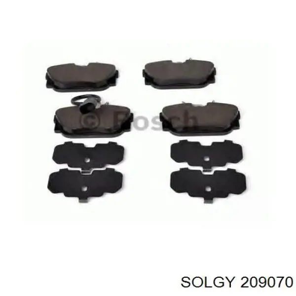 209070 Solgy Sapatas do freio traseiras de disco
