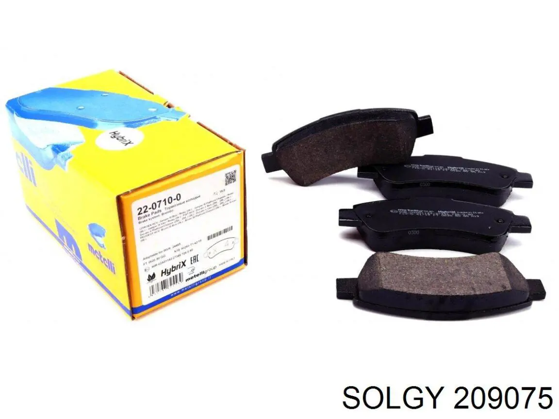 Sapatas do freio traseiras de disco Solgy 209075