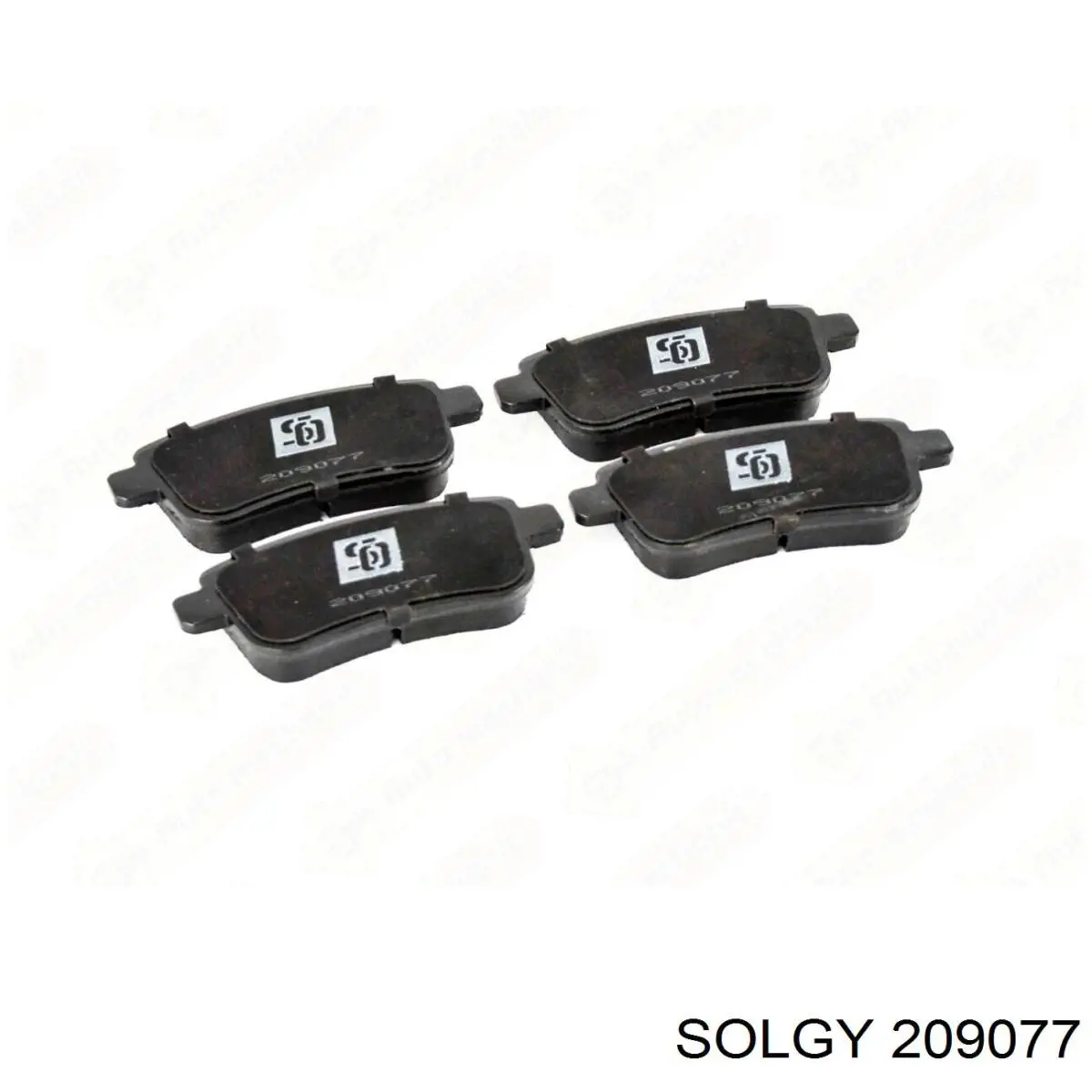 209077 Solgy Sapatas do freio traseiras de disco