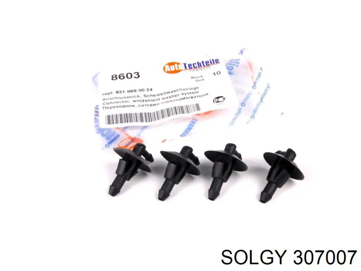 307007 Solgy União em T do sistema de lavador de pára-brisas