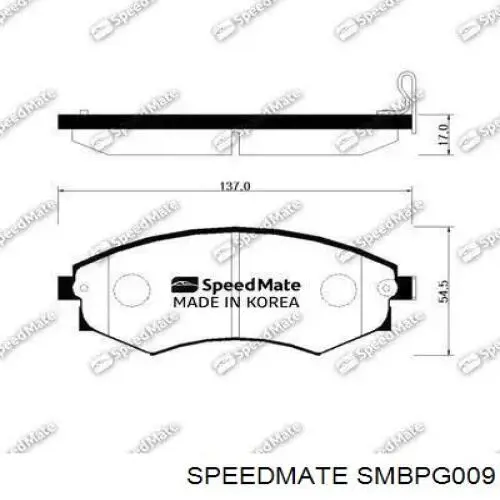 Compre SMBPG009 Speedmate Sapatas do freio dianteiras de disco