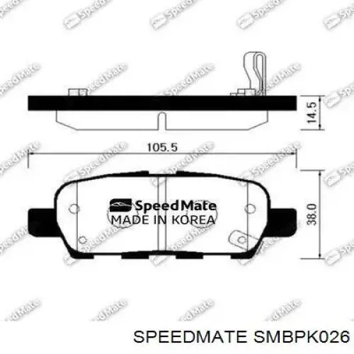 Compre SMBPK026 Speedmate Sapatas do freio dianteiras de disco