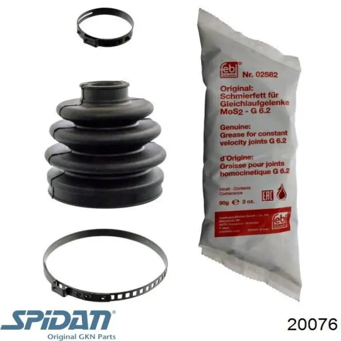 Compre 20076 GKN-Spidan Bota de proteção externa de junta homocinética do semieixo dianteiro