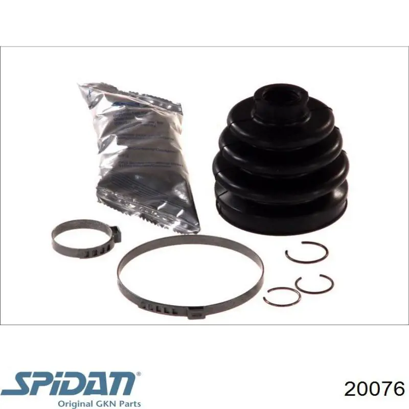 Bota de proteção externa de junta homocinética do semieixo dianteiro GKN-Spidan 20076 preço, a partir de 11,62 USD