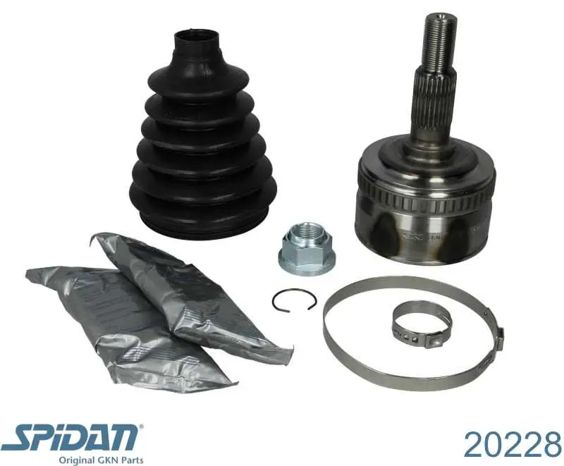 Junta homocinética externa dianteira GKN-Spidan 20228 preço, a partir de 93,09 USD