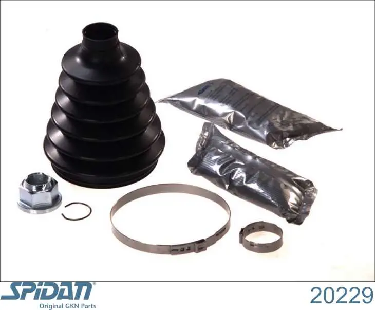 Bota de proteção externa de junta homocinética do semieixo dianteiro GKN-Spidan 20229 preço, a partir de 36,10 USD