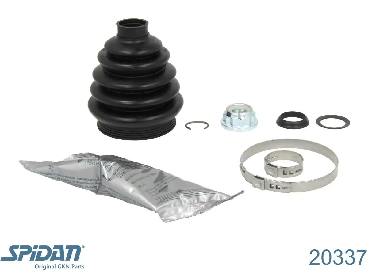 Bota de proteção externa de junta homocinética do semieixo dianteiro GKN-Spidan 20337 preço, a partir de 19,65 USD
