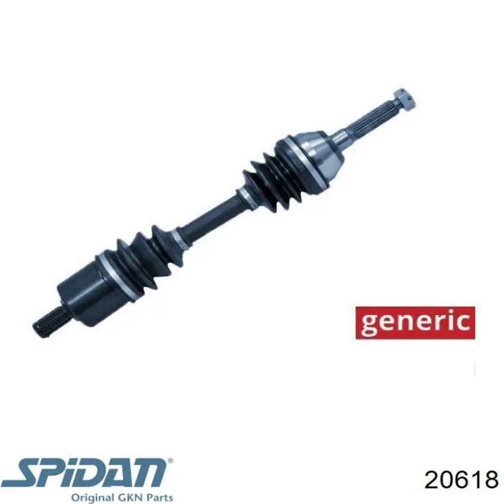 20618 GKN-Spidan Semieixo (acionador) dianteiro esquerdo