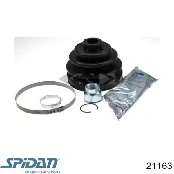 Bota de proteção externa de junta homocinética do semieixo dianteiro GKN-Spidan 21163 preço, a partir de 21,56 USD