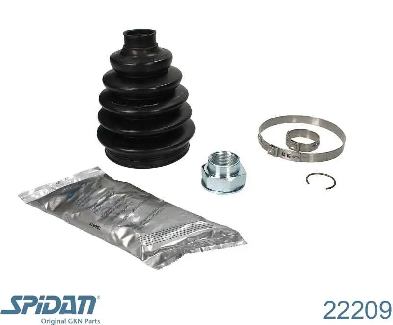 Bota de proteção externa de junta homocinética do semieixo dianteiro GKN-Spidan 22209 preço, a partir de 8,93 USD