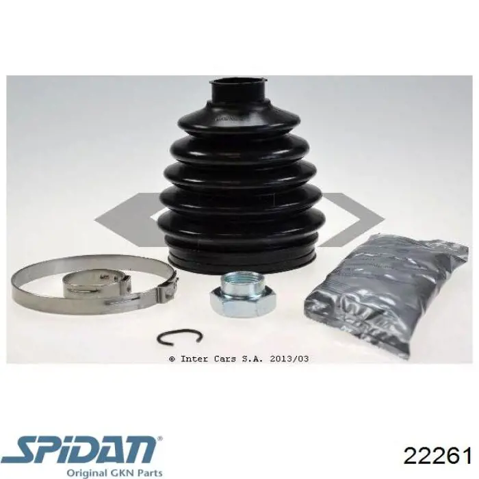 Bota de proteção externa de junta homocinética do semieixo dianteiro GKN-Spidan 22261 preço, a partir de 23,43 USD