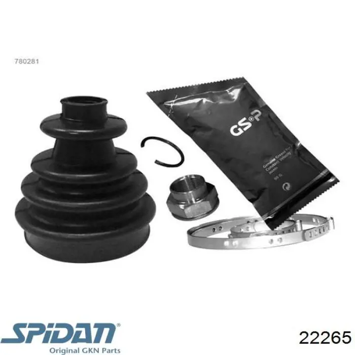 Compre 22265 GKN-Spidan Bota de proteção externa de junta homocinética do semieixo dianteiro