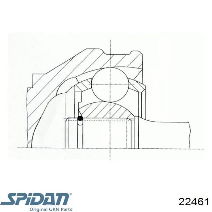 Junta homocinética externa dianteira GKN-Spidan 22461 preço, a partir de 46,90 USD