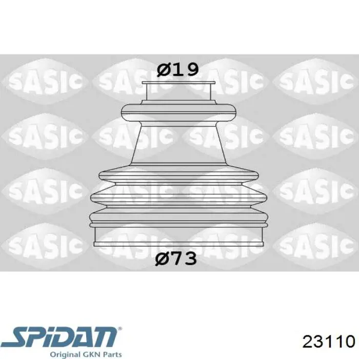 Compre 23110 GKN-Spidan Bota de proteção externa de junta homocinética do semieixo dianteiro