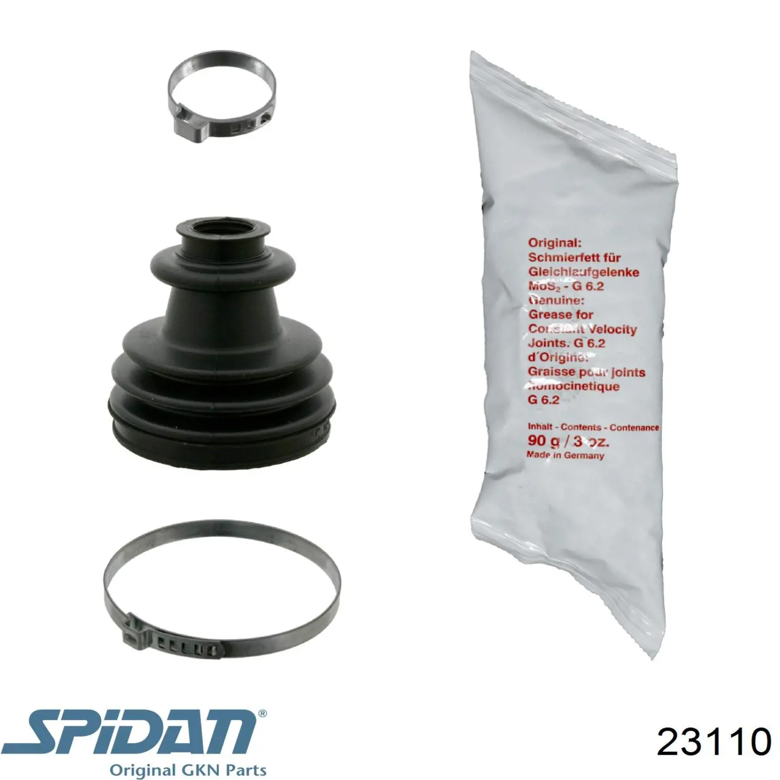 Bota de proteção externa de junta homocinética do semieixo dianteiro GKN-Spidan 23110 preço, a partir de 4,95 USD