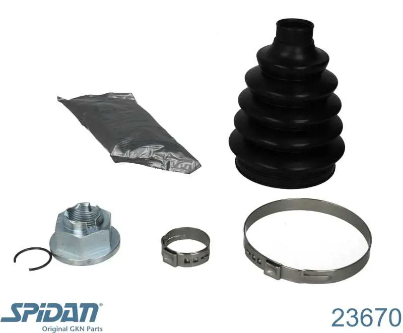 Bota de proteção externa direita de junta homocinética GKN-Spidan 23670 preço, a partir de 20,59 USD