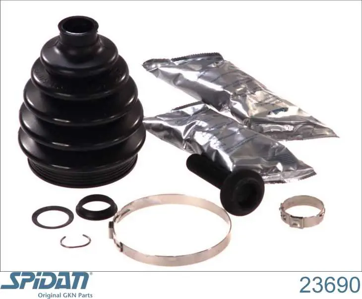 Compre 23690 GKN-Spidan Bota de proteção externa de junta homocinética do semieixo traseiro