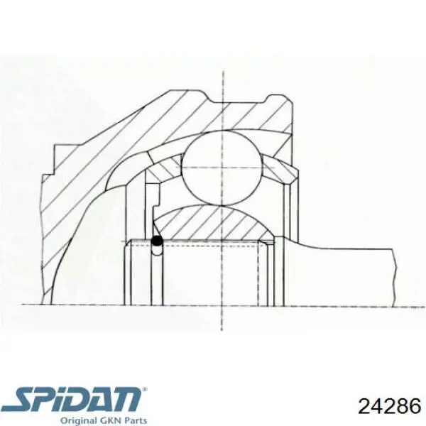 Compre 24286 GKN-Spidan Bota de proteção externa de junta homocinética do semieixo dianteiro