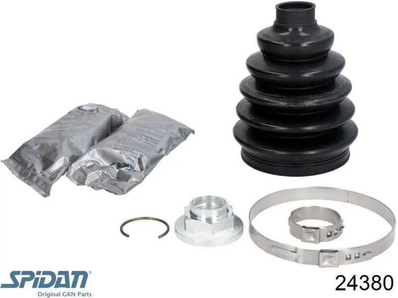 Bota de proteção externa de junta homocinética do semieixo dianteiro GKN-Spidan 24380 preço, a partir de 12,84 USD